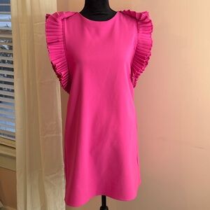 Glam Pink Ruffle Dress – Size M